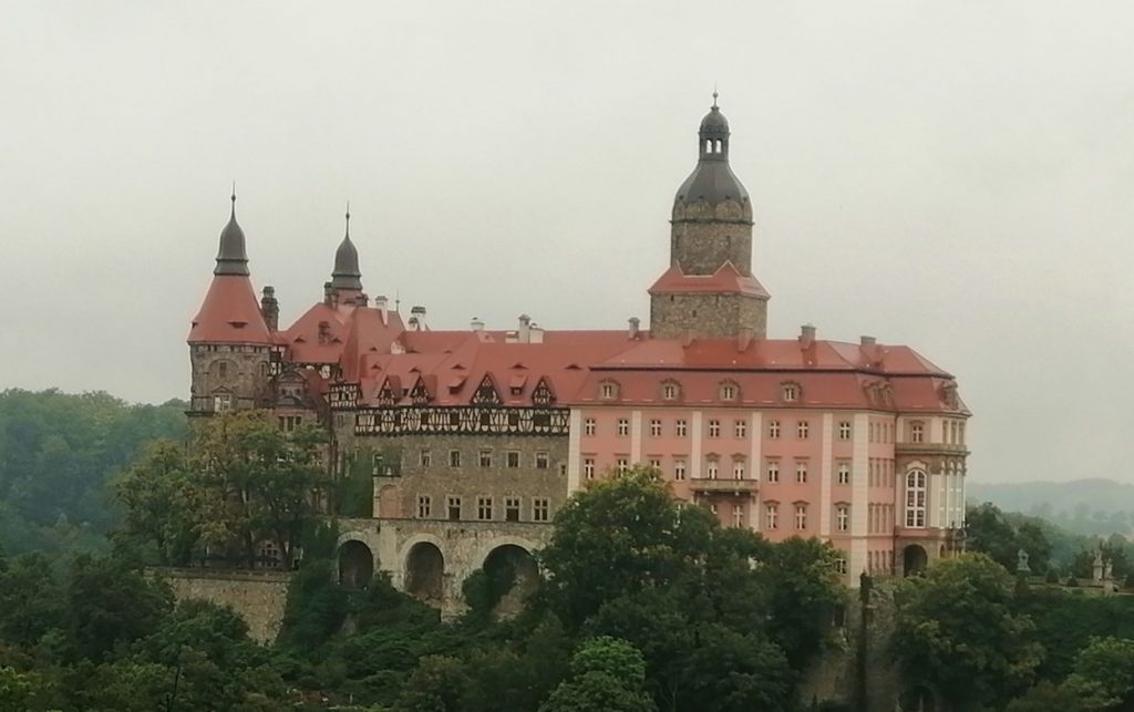 panorama zamku Książ